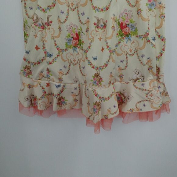 Sugar Thrillz Lush Opulence Corset Skirt Set Sz L Spring Chappell Roan - Picture 16 of 16